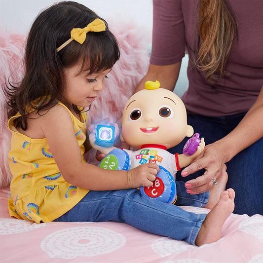 Interactive Learning JJ Doll with Lights, Sounds, and Music to Encourage Letter, Number